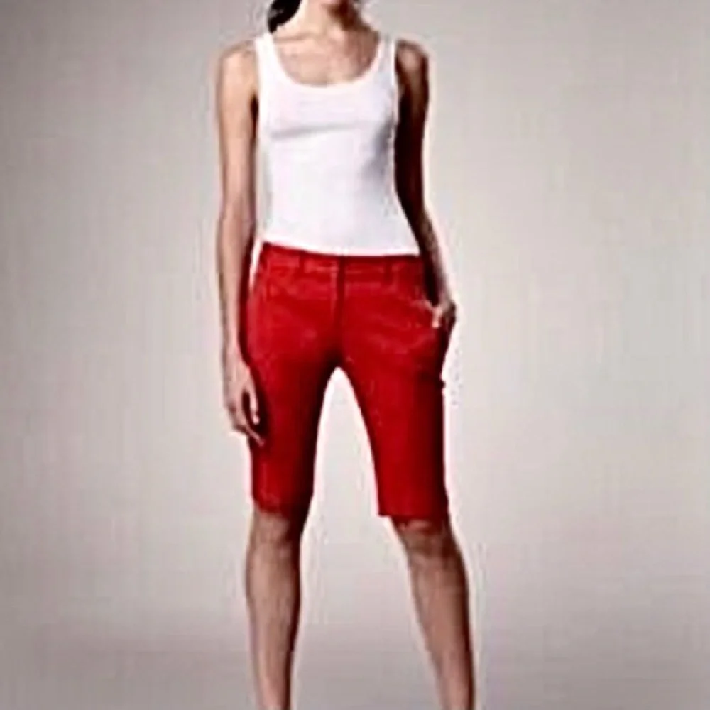 NWT Mossimo Red Stretch Bermuda Walking Shorts 6 - Picture 2 of 14